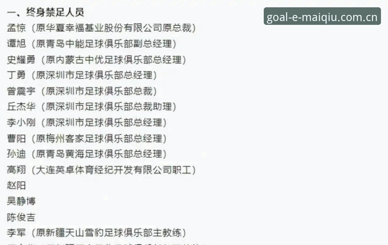 足协第三批禁足名单深度解读：看球赛前必备的行业规范知识